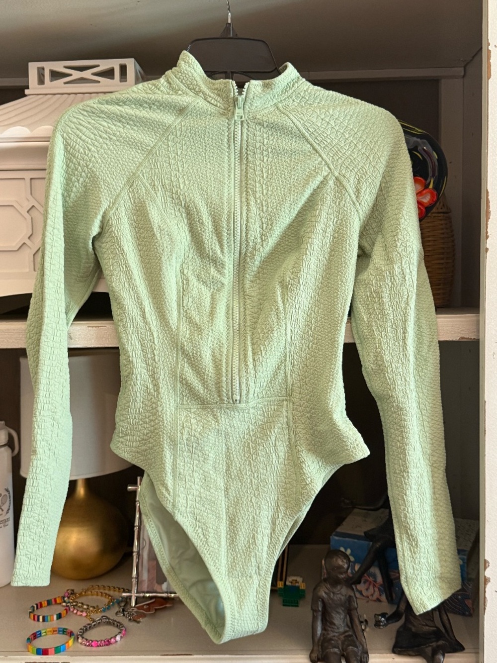 Gigi C Medium M Sophie snakeskin surfsuit swimsuit green - Picture 3 of 5